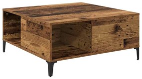 vidaXL Dohányzóasztal Öreg fa 80 x 80 x 36,5 cm Faanyag