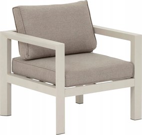 Kerti Szék Alumínium Terasz Fotel Kényelmes Párnával Szürke