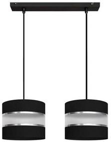 Csillár zsinóron HELEN 2xE27/15W/230V fekete