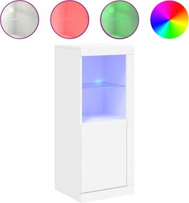 vidaXL fehér tálalószekrény LED-világítással 41 x 37 x 100 cm