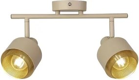 Beltéri karos spotlámpa e14 2x40w világosbarna fedora