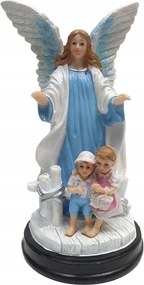 Őrangyal figura gyerekekkel 24cm Kék