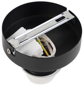 Mennyezeti lámpa bársony árnyékolóval, régi rózsaszín arannyal, 20 cm - Combi fekete