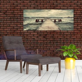 Egy fából készült móló képe a tengeren (120x50 cm)