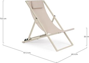 Bézs fém kerti napozóágy Taylor – Bizzotto