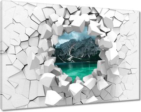 Vászonkép 120x80 Hegyi tó Tájkép