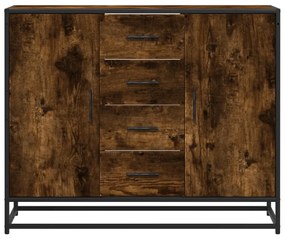 sonoma tölgy színű szerelt fa tálalószekrény 92 x 35 x 76 cm