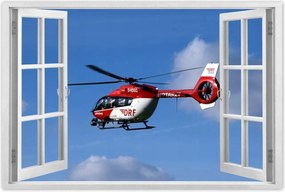 Poszterek 90x60 Piros-fehér Helikopter