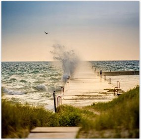 Poszterek 100x100 Tengeri hullám Tengerpart