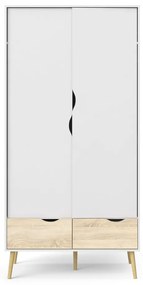 Oslo fehér ruhásszekrény, 99 x 200 cm - Tvilum