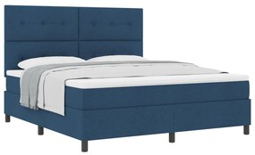 Boxspring Ágy Matraccal Kék Szuper King Szövet