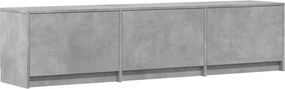 vidaXL TV szekrény leddel fiókkal Beton 165 x 34 x 40 cm Faanyag