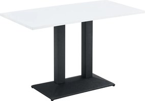 Bisztró asztal, fehér/fekete, 120x60 cm, RINALDO TYP 2
