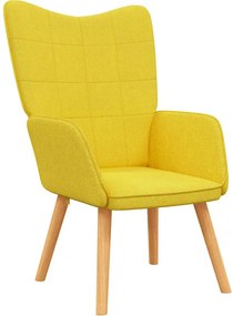 vidaXL mustársárga szövet pihenőfotel