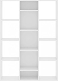 fehér szerelt fa térelválasztó/könyvszekrény 100 x 24 x 140 cm