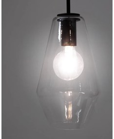 Fekete függőlámpa üveg búrával ø 17 cm Mao – Kave Home