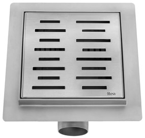 Zuhanylefolyó REA LINE 150x150 Nickel Brush
