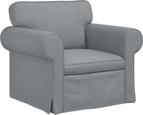 vidaXL Kanapé Világosszürke 215 x 82 x 80 cm szövet