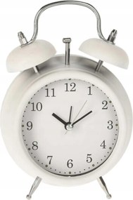 Ébresztőóra Álló Analóg Óra Fehér h17x12 cm Asztali Hálószoba Nappali