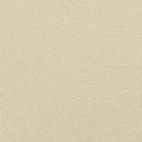 Boxrugós ágy Krém és barna 140 x 200 cm Textil és mérnöki fa