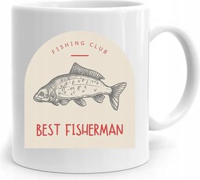 Horgász Ajándék Bögre Fishing Club Best Fisherman fényképes nyomtatással
