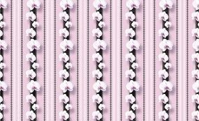 Fotótapéta Orchideák Rózsaszín Csíkok Finomság Elegancia 300x210 +ragasztó