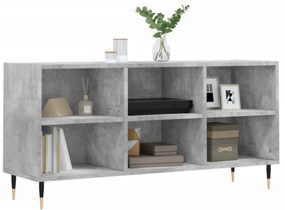 betonszürke szerelt fa TV-szekrény 103,5x30x50 cm