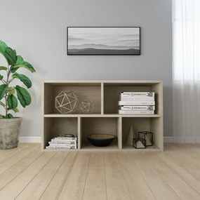 sonoma tölgy-színű szerelt fa könyv-/tálalószekrény 50x25x80 cm