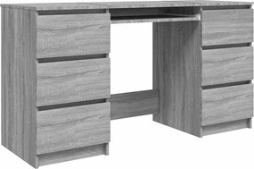 vidaXL szürke sonoma színű szerelt fa íróasztal 140 x 50 x 77 cm
