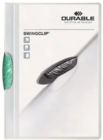 Gyorsfűző, klipes, A4, DURABLE Swingclip&amp;reg; 30, sötétzöld (DB226032)