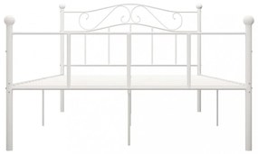 vidaXL fehér fém ágykeret 140 x 200 cm