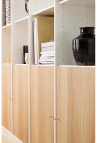 Fehér könyvespolc tölgyfa dekorral 176x199 cm Mistral - Hammel Furniture