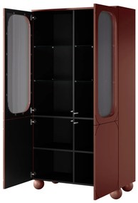Sonatia II vitrin 100 cm négyajtós - bordó