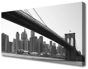 Canvas kép Bridge City Architecture 100x50 cm