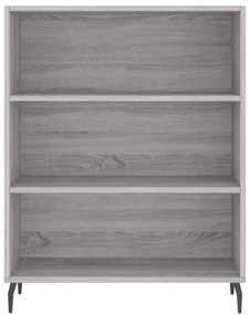 szürke sonoma színű szerelt fa polcos szekrény 69,5x32,5x90 cm