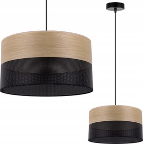 Mennyezeti Lámpa Lógó Csillár Fekete Lámpabúra Arany Furnér Fa Loft