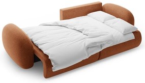 Téglavörös zsenília kinyitható-tárolóhelyes sarokkanapé Tonale – Cosmopolitan Design