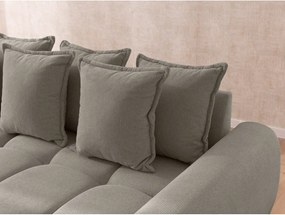 Szürkésbarna sarokkanapé (jobb oldali-heverő résszel) Albane – Ropez