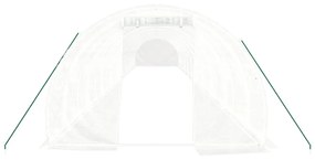 fehér acélvázas melegház 60 m² 20x3x2 m