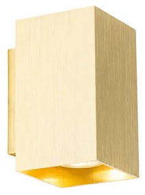 Modern fali lámpa arany négyzet 2-lámpás - Sandy