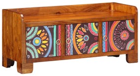 Cipőpad 90x35x40 cm Tömör Akácia