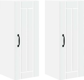 vidaXL Konyhaszekrény 2 pcs Fehér 30 x 31 x 80 cm Faanyag