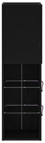 LED TV szekrény 2 db Fekete Tölgy 30,5x30x102 cm Mérnökifából