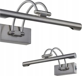 Ezüst galéria fali lámpa tükör fölé High Italux