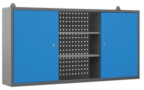 Függő garázsszekrény BEN, 1200 x 600 x 200 mm, antracit-kék