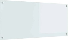 vidaXL Konyhai splashback Fehér 110 x 50 cm edzett üveg