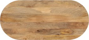 vidaXL tömör nyers mangófa ovális asztallap 90 x 40 x 3,8 cm