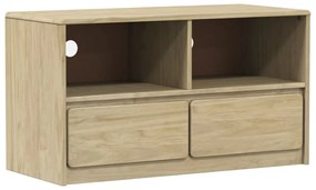 SAUDA tölgyszínű tömör fenyőfa TV-szekrény 99 x 43 x 55 cm