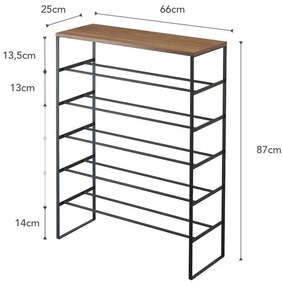 Fekete fém cipőtartó Tower – YAMAZAKI