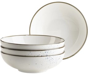 Mäser 4 darabos tálkészlet Pintar Fehér kékpöttyök 22 cm